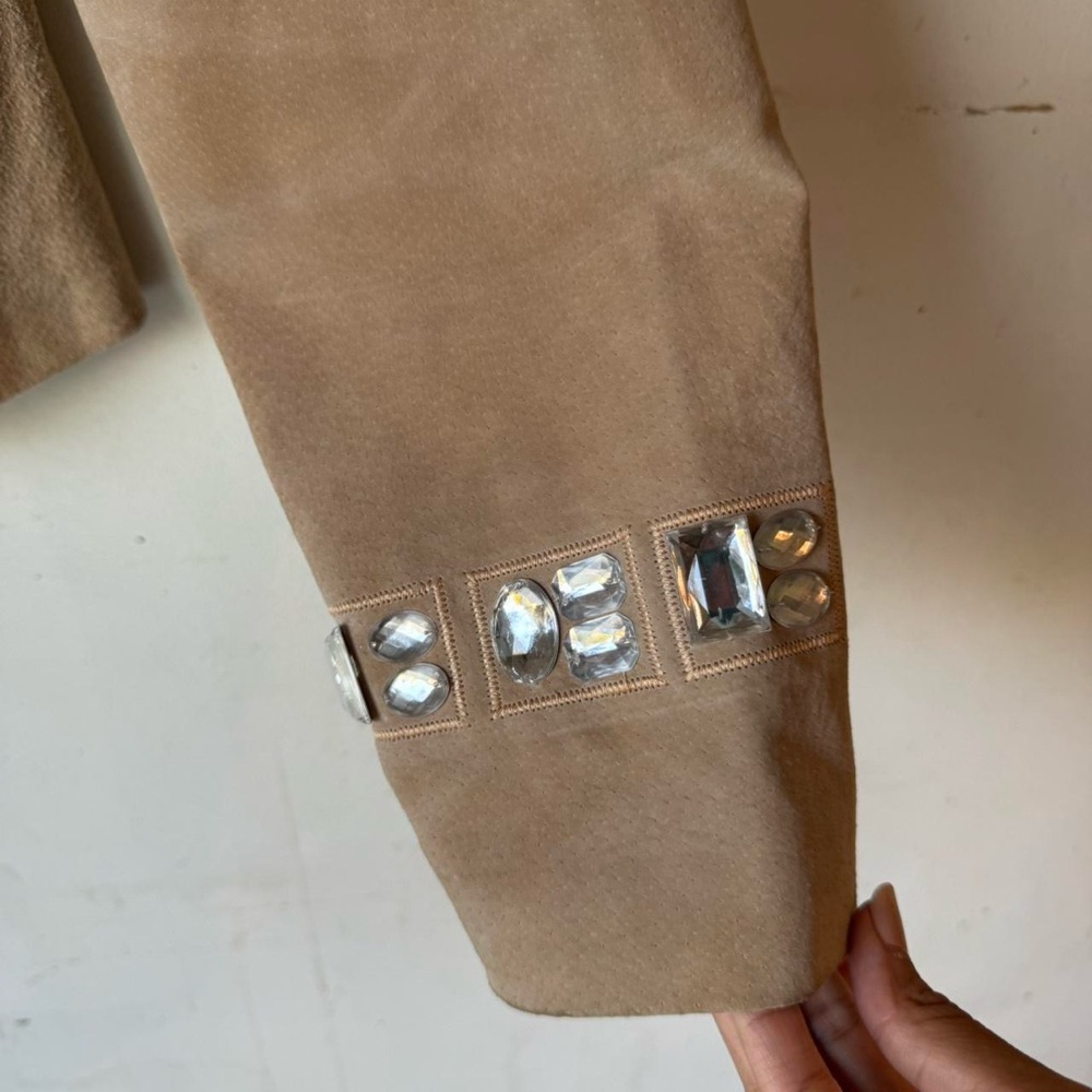 Y2K Rhinestone‎ Leather Jacket - Picture 7 of 10